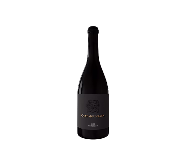 Ojai Mountain 2022 Red Blend bottle with dark label on a plain light background
