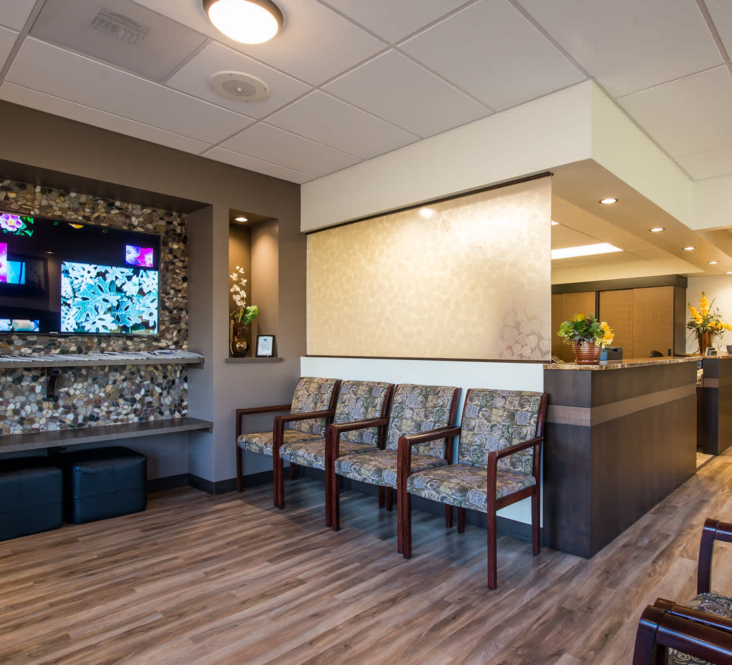 The newly renovated waiting area at Pritchard Orthodontist 