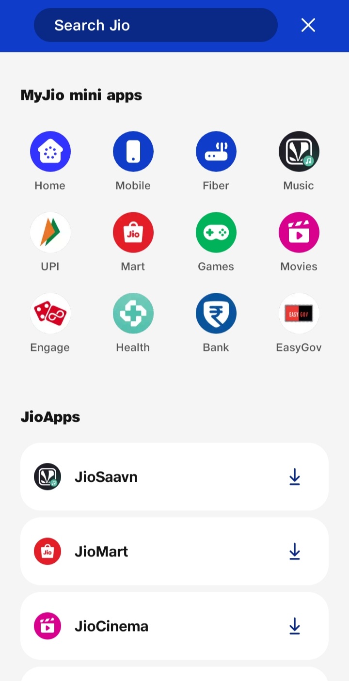 Jio mini-apps