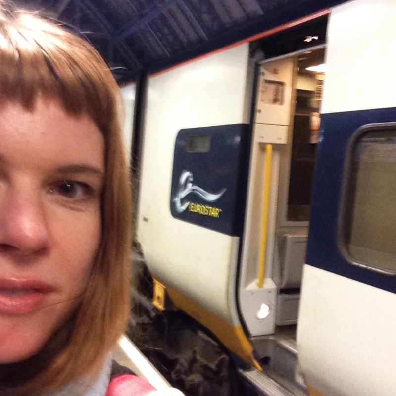Melissa O'Hearn selfie by the Eurostar