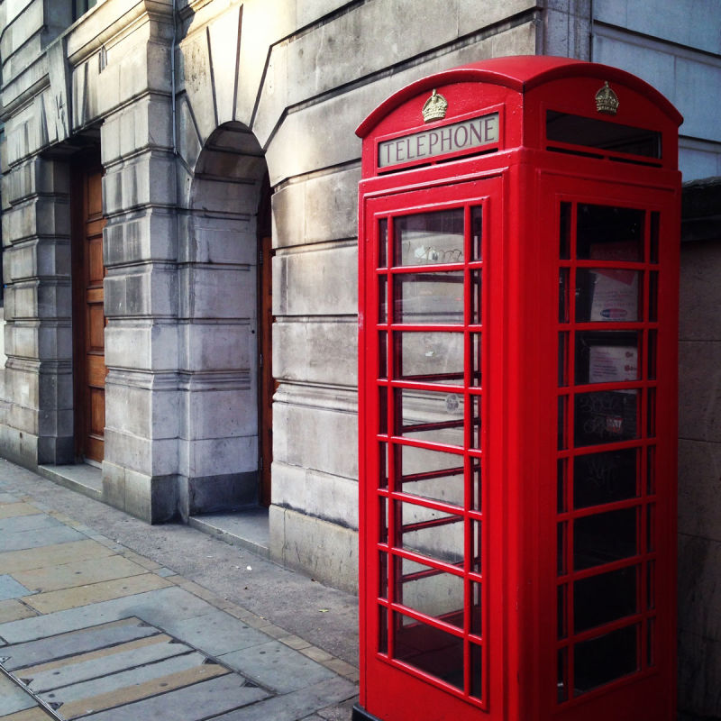 A British telephone booth, London