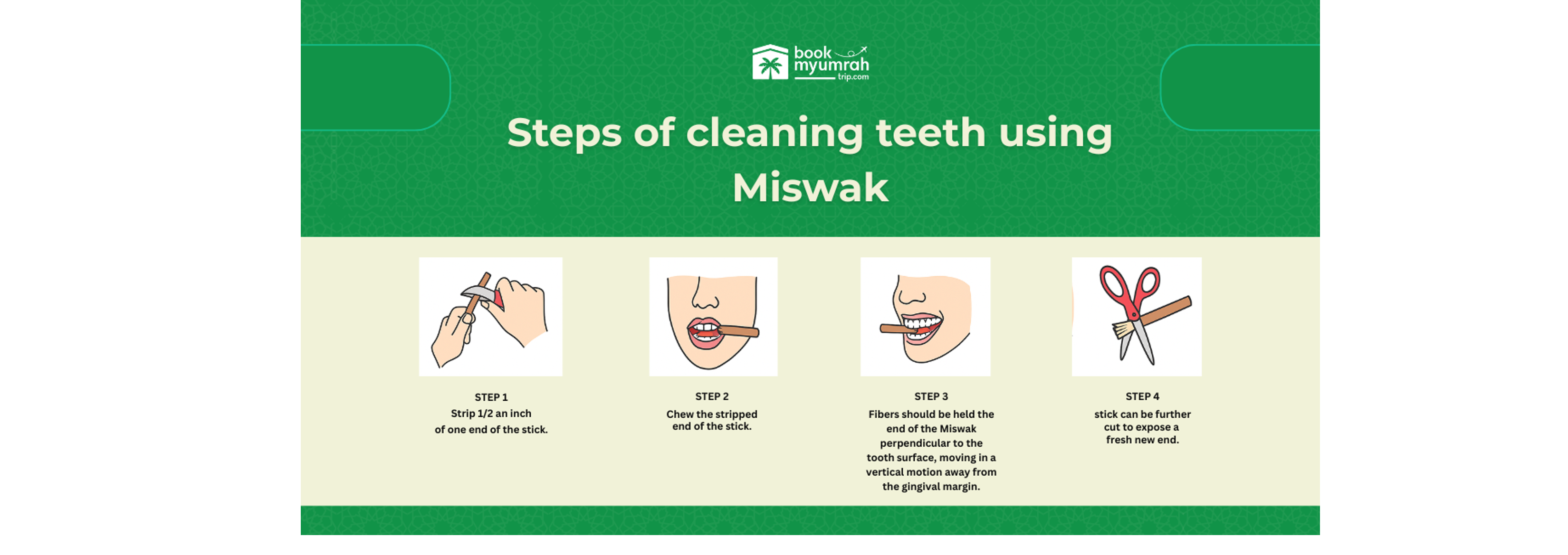 steps of miswak