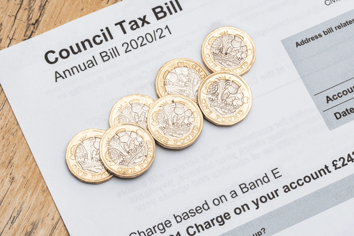 A visual representation of UK household bills, illustrating the difference between council tax - a statutory local property tax - and utility bills such as gas, electricity, water and broadband.

