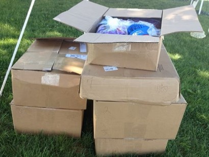 horse show ribbons in boxes