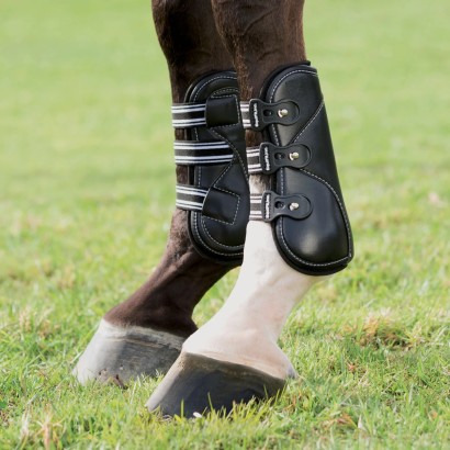 black equifit open front boots