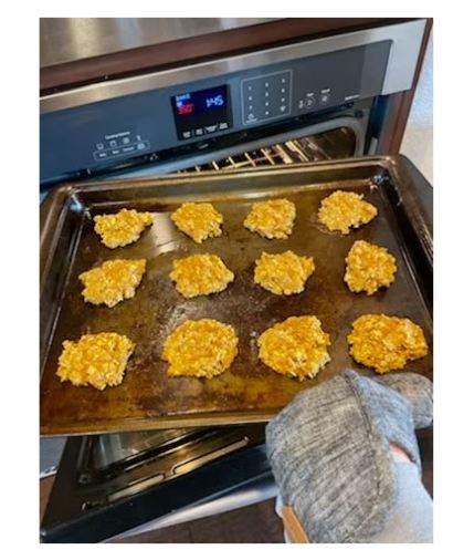 DIY Pumpkin-Spice Oatmeal Pony Cookies on baking sheet 
