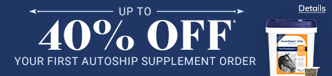 Up to 40% OFF your first autoship supplement order in SmartPaks, bags, or buckets: HEALTHY26