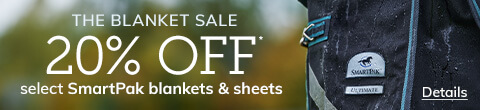 20% OFF select SmartPak blankets & sheets. Code: BLANKET24