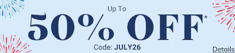 50% Off Sitewide! Use code JULY26
