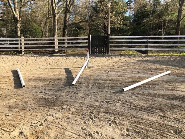 curved ground pole bounce on a circle