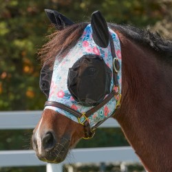 Pony wearing the SmartPak Comfort Fly Mask w SmartCore Technology
