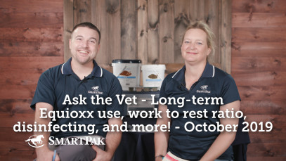 Ask the Vet – Long term Equioxx use, work to rest ratio, disinfecting, and more! – October 2019