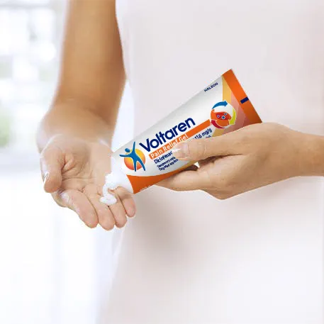 Voltaren Emulgel being applied to hand