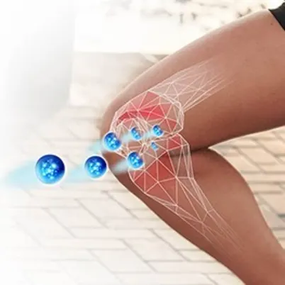 A depiction of knee pain relief from Diclofenac and