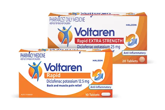 Voltaren Rapid Ttablets with diclofenac for pain relief