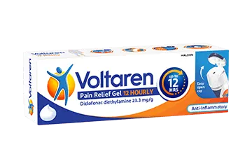 new Voltaren Pain Relief Gel 12 hourly pack shot
