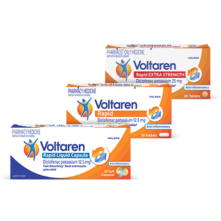 Voltaren Rapid 12.5 with Voltaren Rapid 25 and Voltaren Rapid 12.5 Liquid Capsules