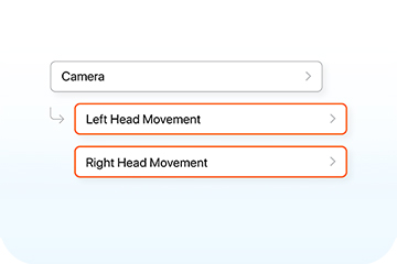 screenshot from iphone showing activating left and right head