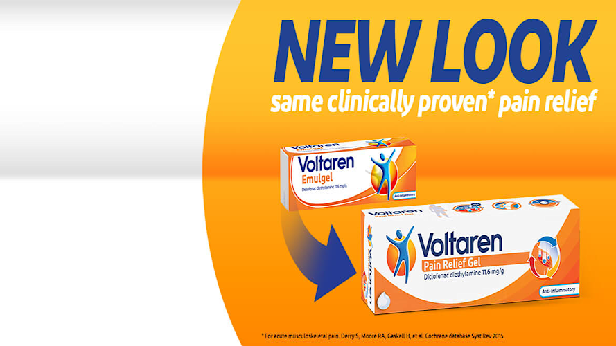 Packshot of Voltaren Pain Relief Gel
