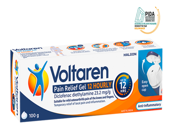 Voltaren 2.32% Diclofenac Pain Relief Gel 12 Hourly for joint and back pain relief product (formerly Osteo Gel 12 Hourly)