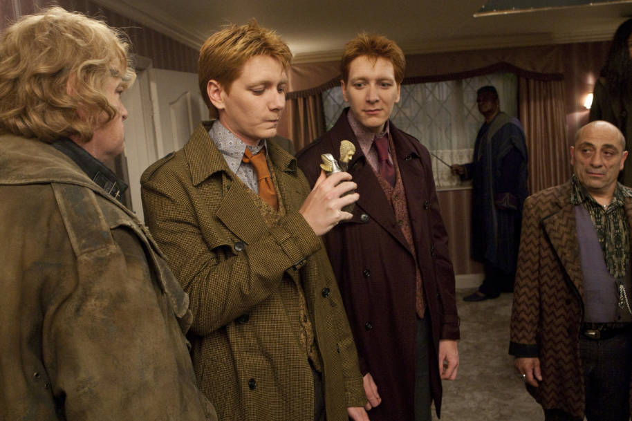 Fred and George are about to drink Polyjuice Potion.