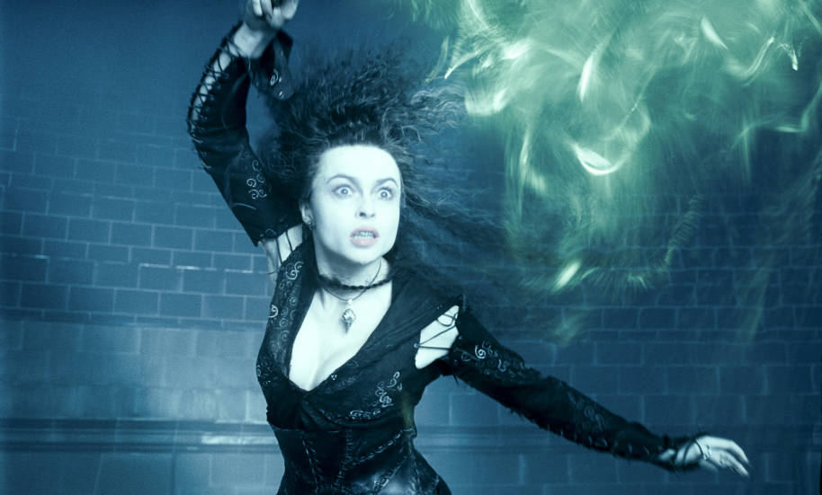 Bellatrix Lestrange casts a spell in the Ministry of Magic.