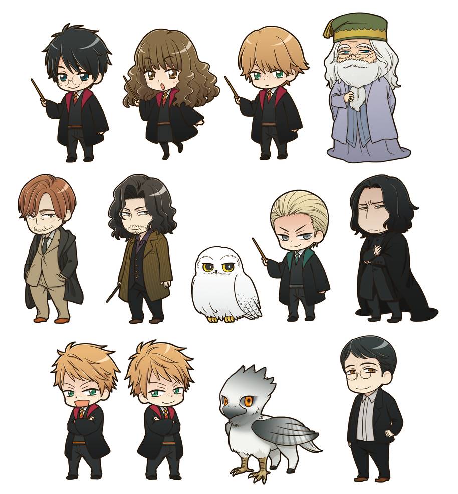 Harry Potter kawaii designs draft