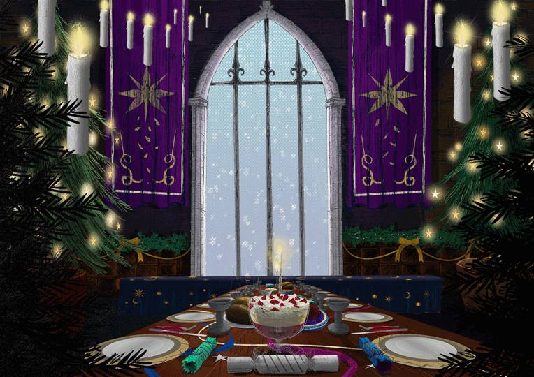 PMARCHIVE-PM illustration animated Christmas in the Great Hall year three 2DbYXhyT7GI0kmAgKoEGc8-b5