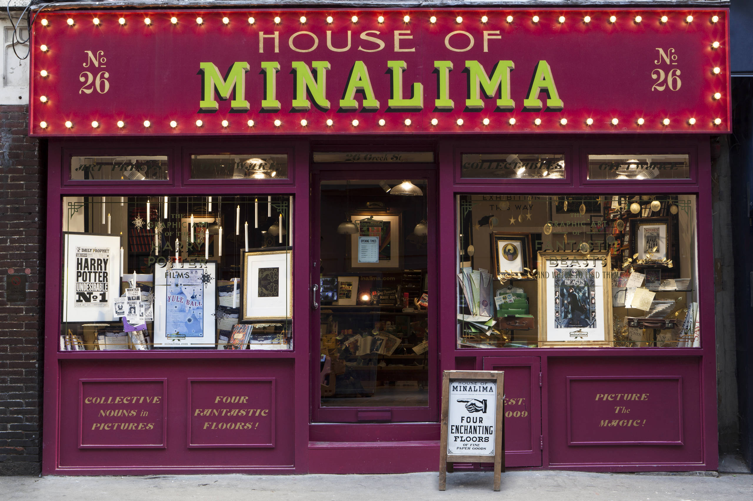 House of MinaLima, 26 Greek Street in London