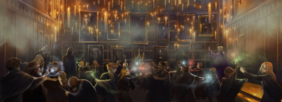The Great Hall during Duelling Club