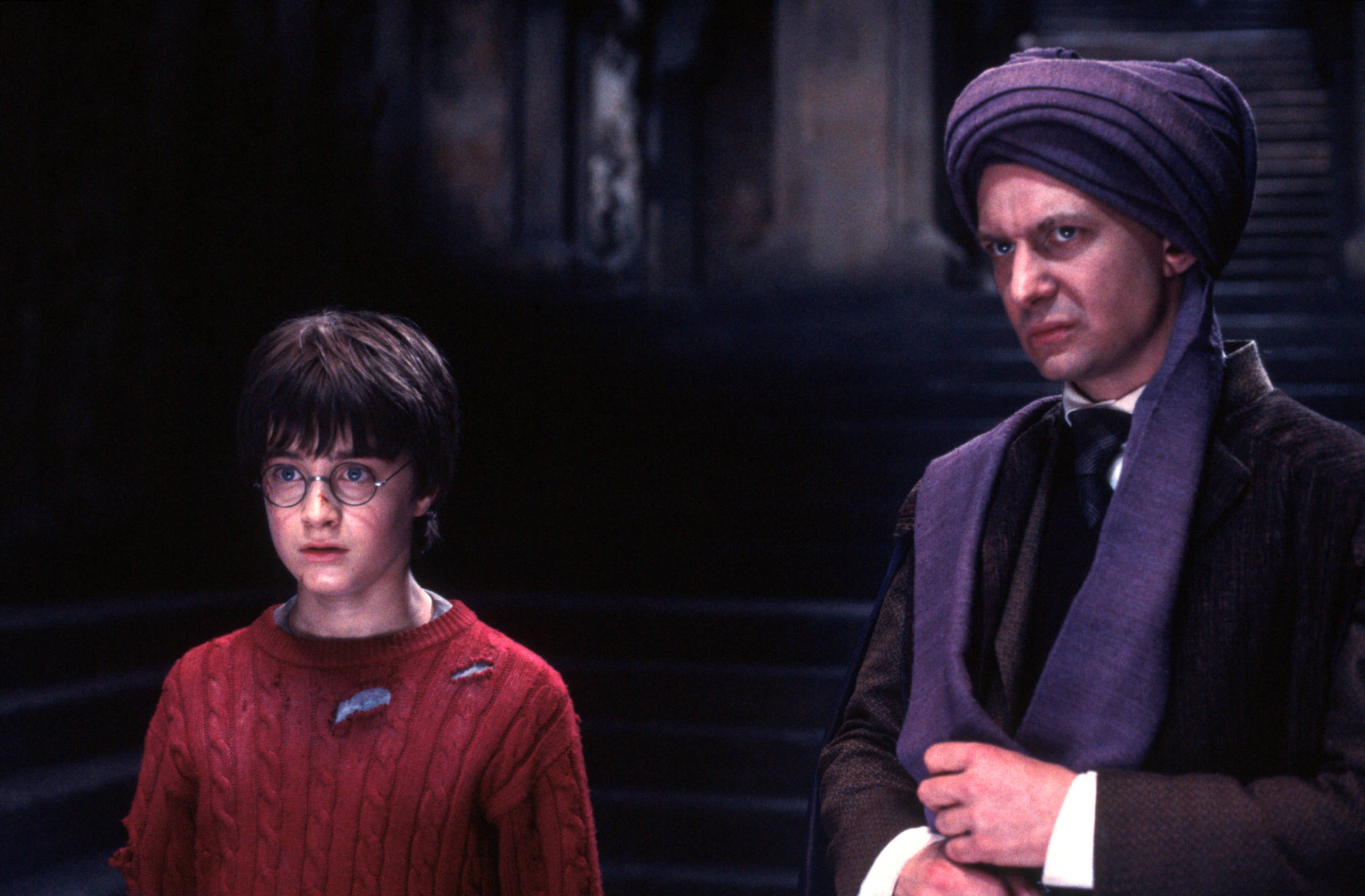 QuirinusQuirrell WB F1 QuirrellAndHarry Still 080615 Land