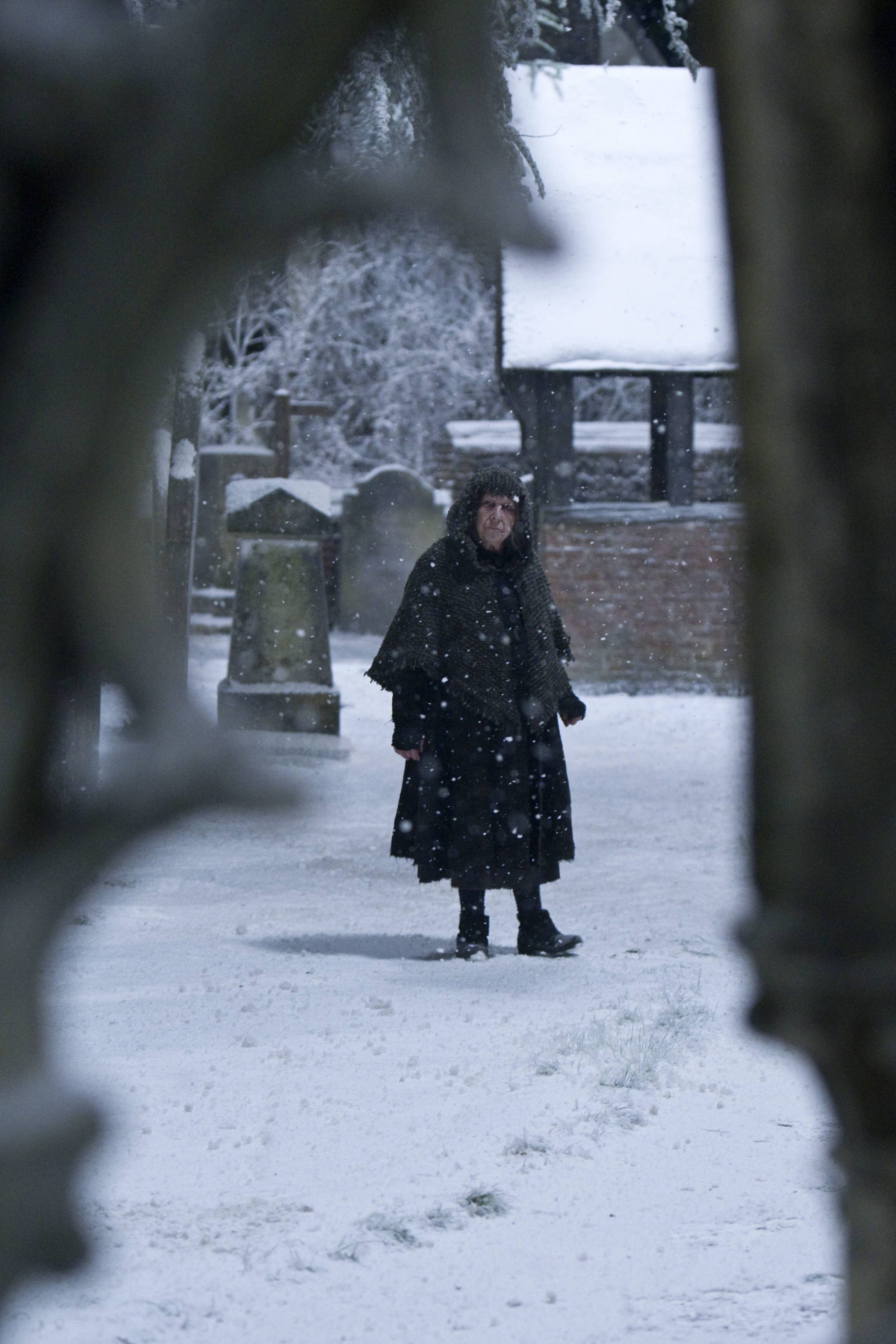 Film still of Bathilda Bagshot in Godric's Hollow