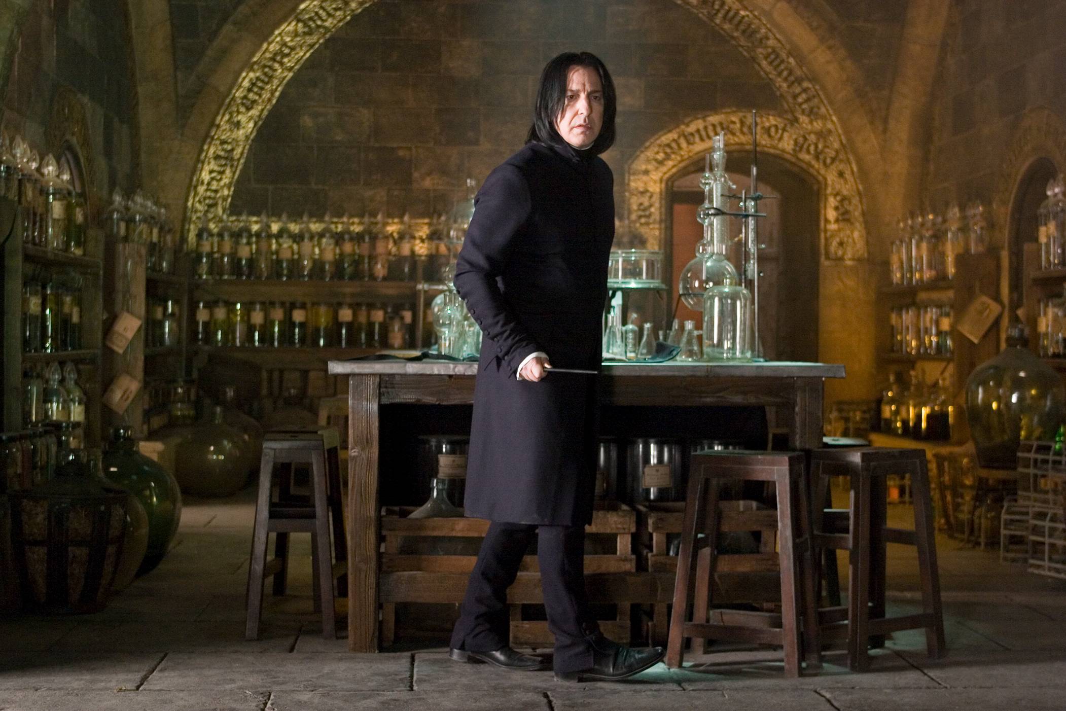 Snape in his potions class room from the Order of the Pheonix 