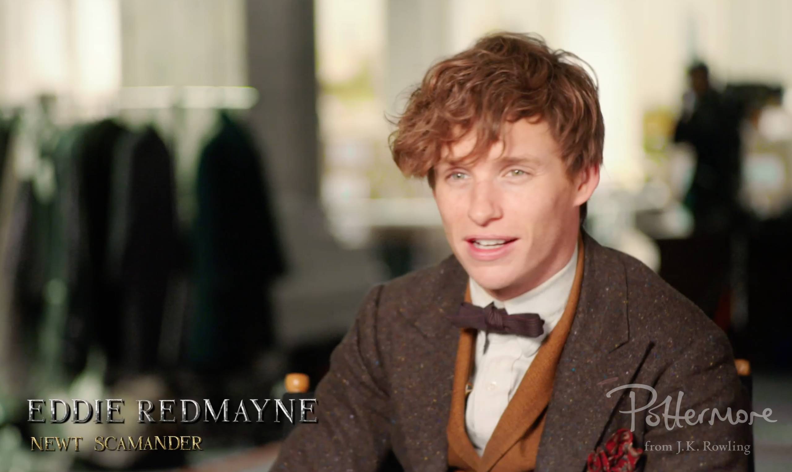 Eddie Redmayne Celebration video interview shot