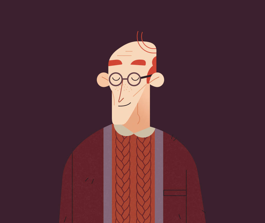 Illustration of Arthur Weasley from the second Order of the Phoenix infographic