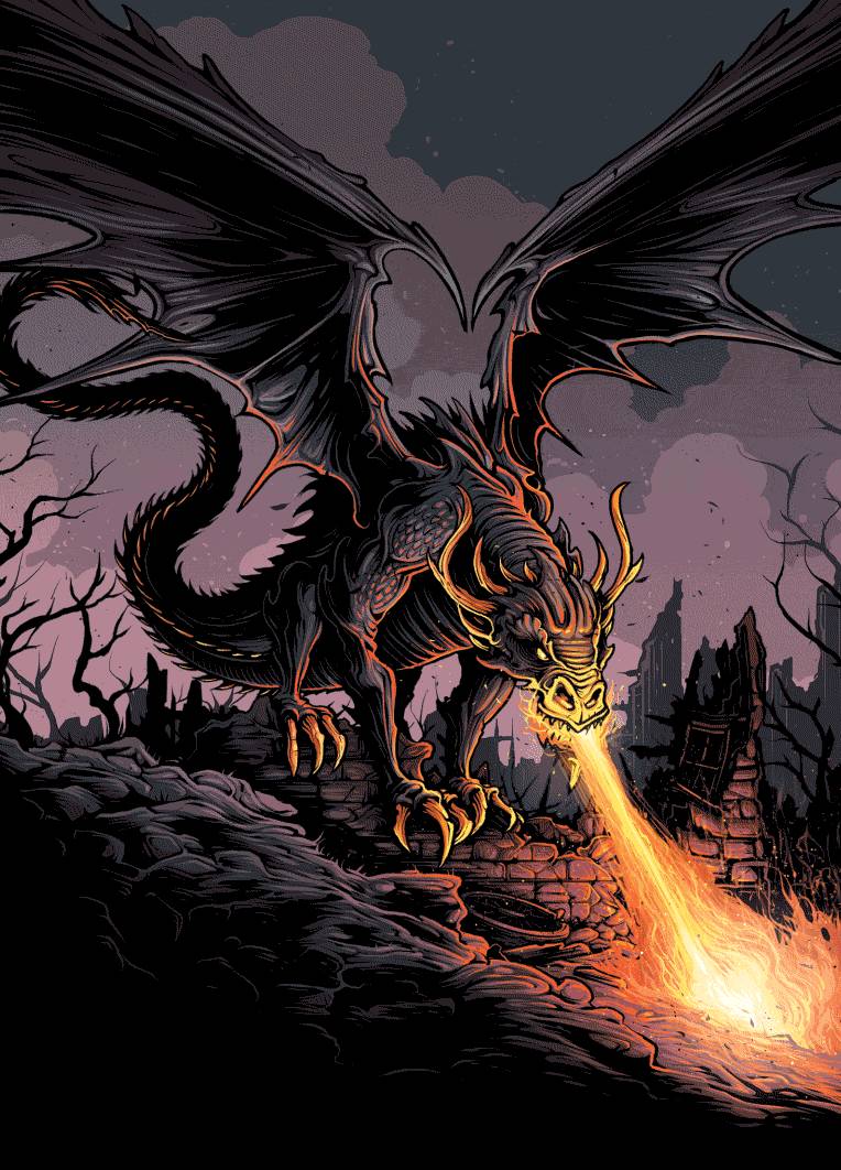 PMARCHIVE-PM Illustrations animées dragons du monde sorcier Corbeau Hongrois QuckyPAjaSC0sIamw6gOs-b1