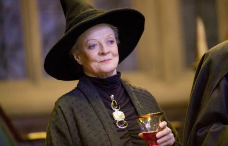 McGonagall Smiling having a drink from the Philosopher's Stone 