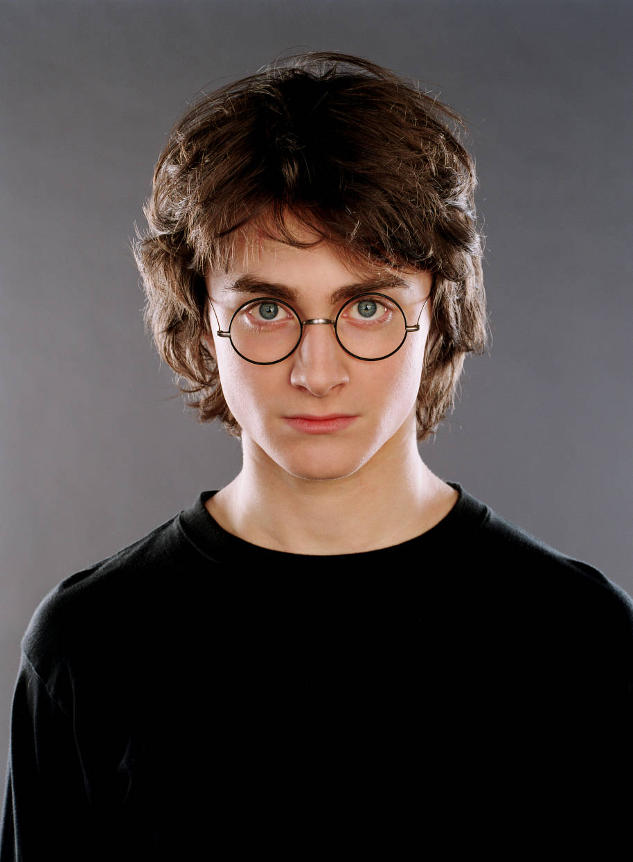 Harry looking serious in his glasses from the Goblet of Fire 