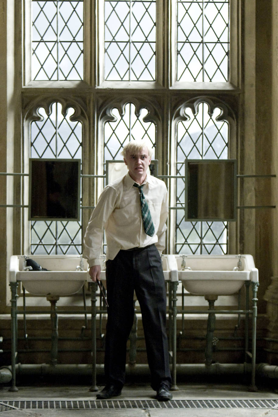 Draco Malfoy in Moaning Myrtle's bathroom