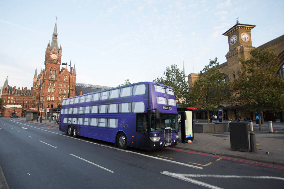 The Knight Bus arrives in London.