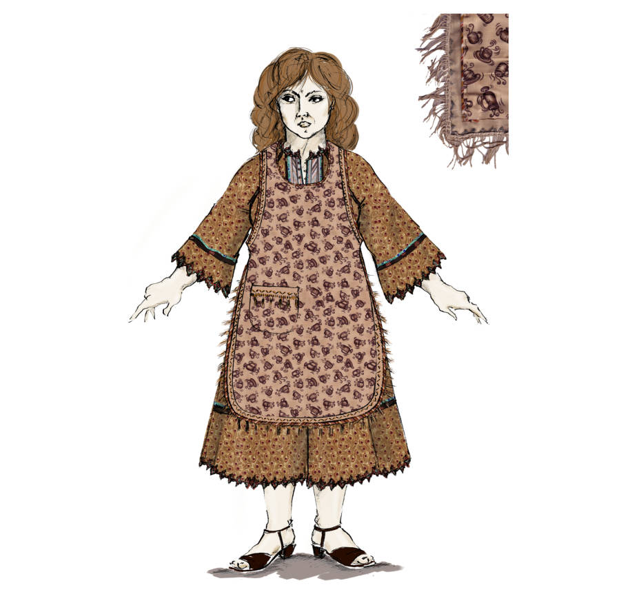 An illustration of Molly Weasley from the Philosopher's Stone