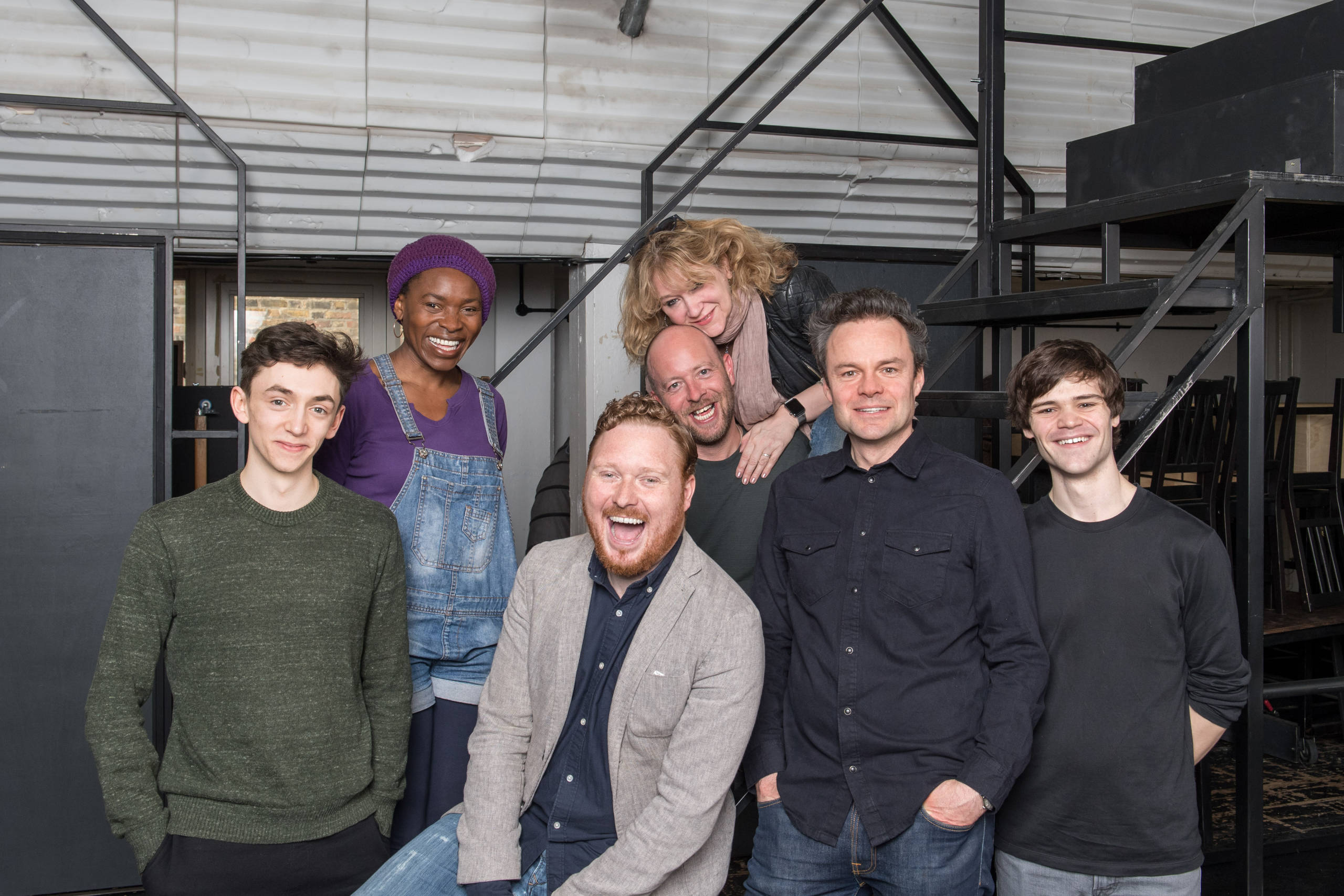 New Cursed Child cast pose with Sonia Friedman and John Tiffany 