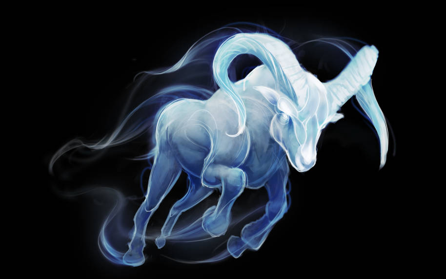 Illustration of Aberforth Dumbledore's goat Patronus