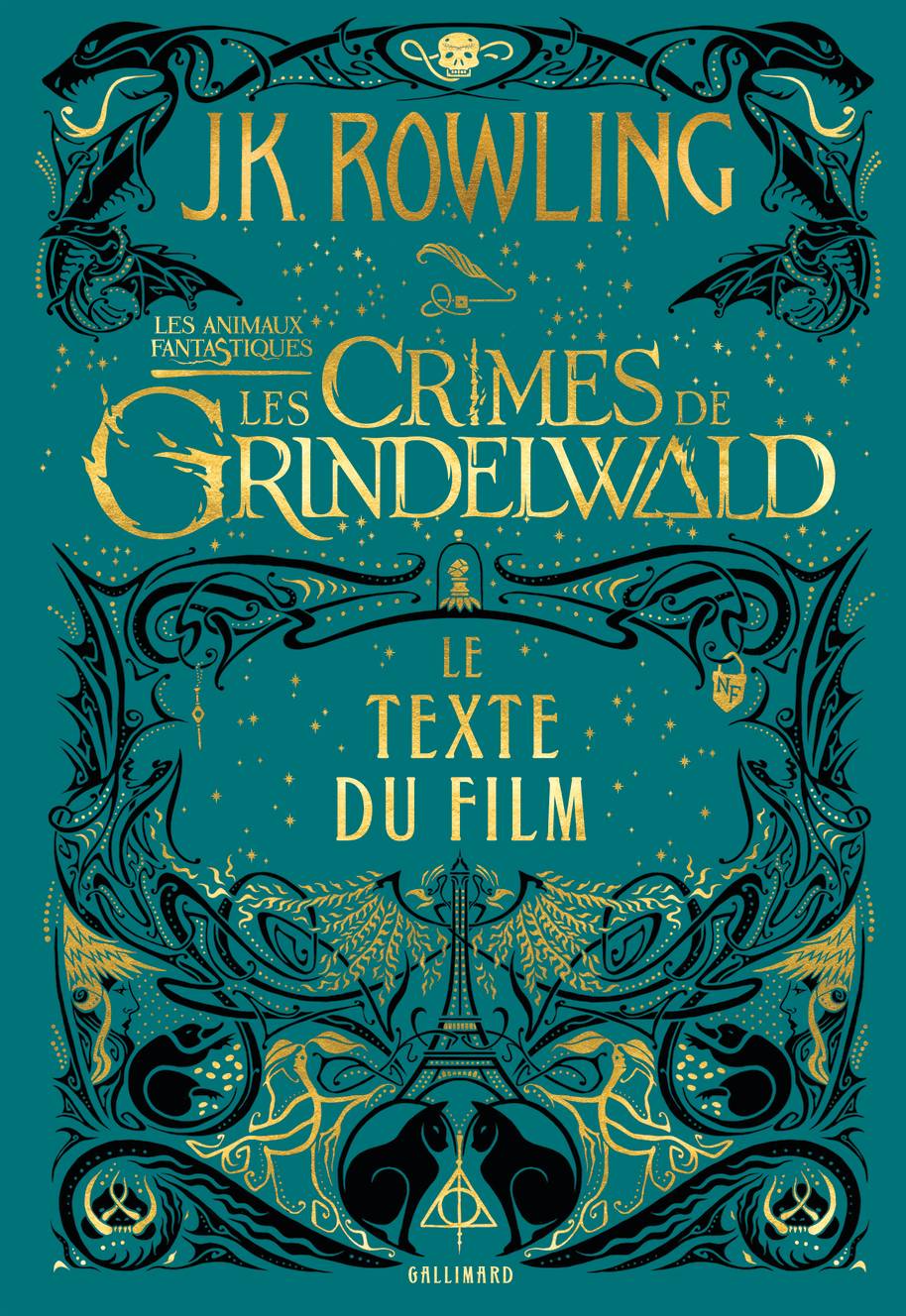 La couverture française des Animaux Fantastiques : Les Crimes de Grindelwald, aux éditions Gallimard