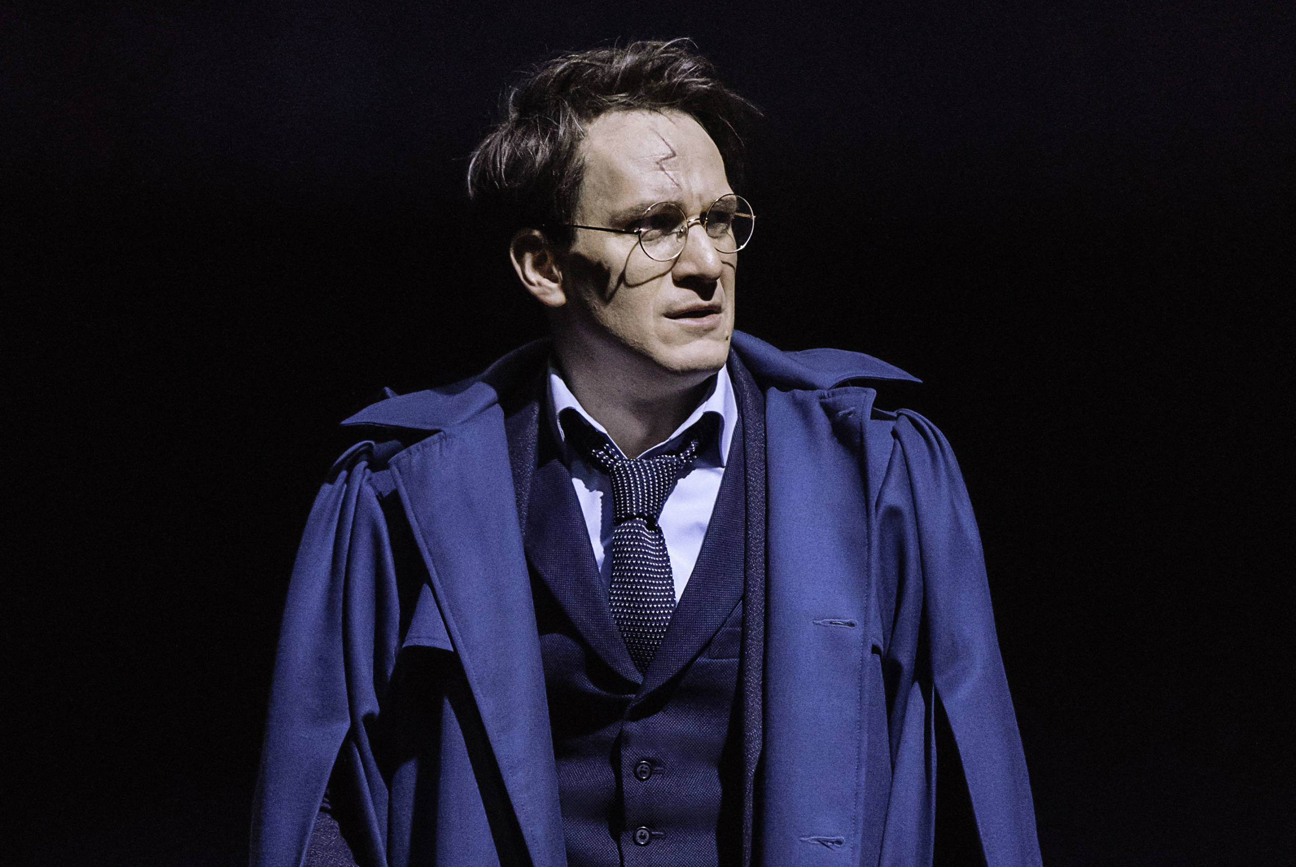 Jamie Parker performing as Harry Potter in Cursed Child on Broadway