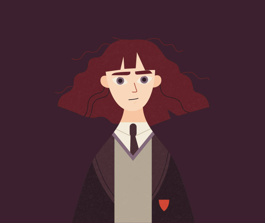 Illustration of Hermione Granger from the Dumbledore's Army infographic