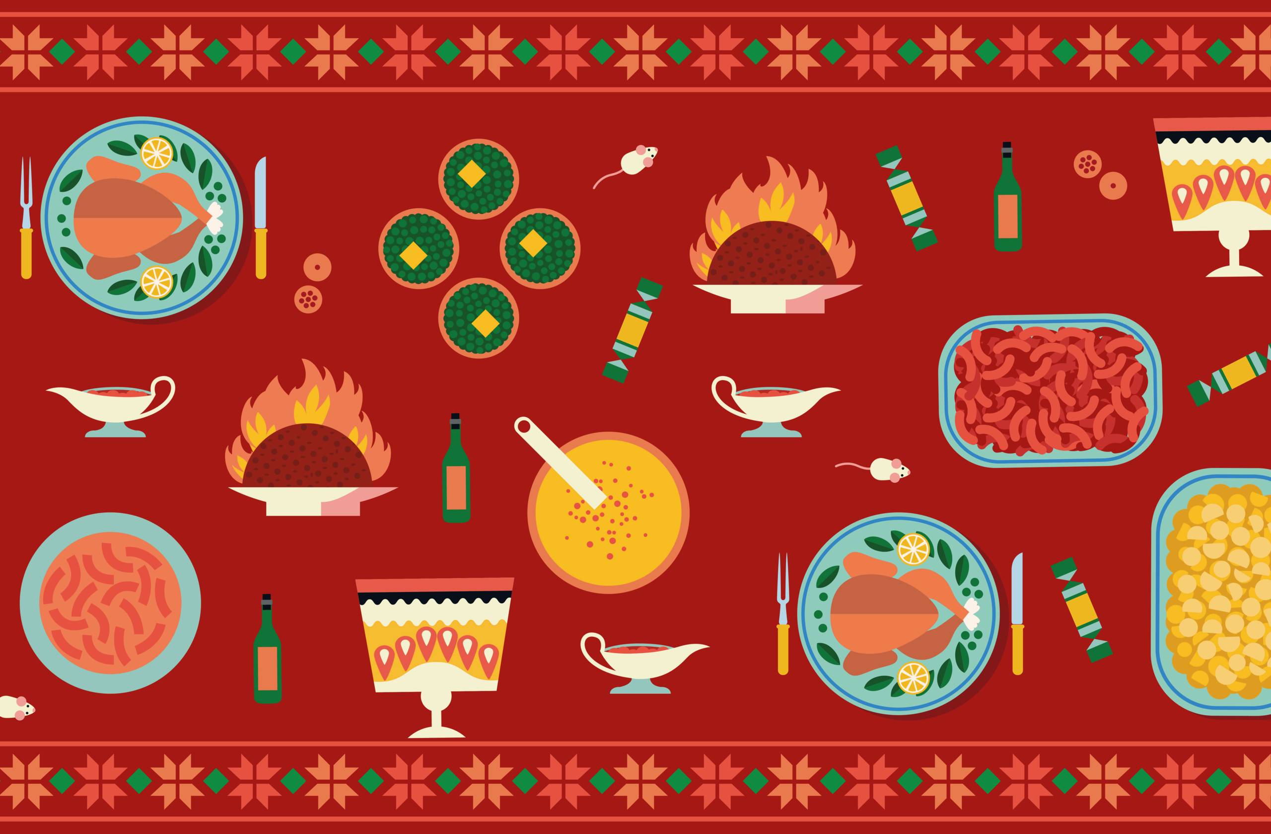 Foodographic Christmas feast table