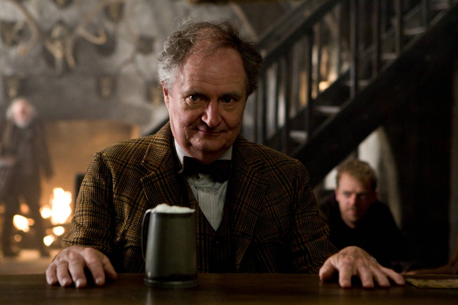 Professor Slughorn with a Butterbeer at the Three Broomsticks