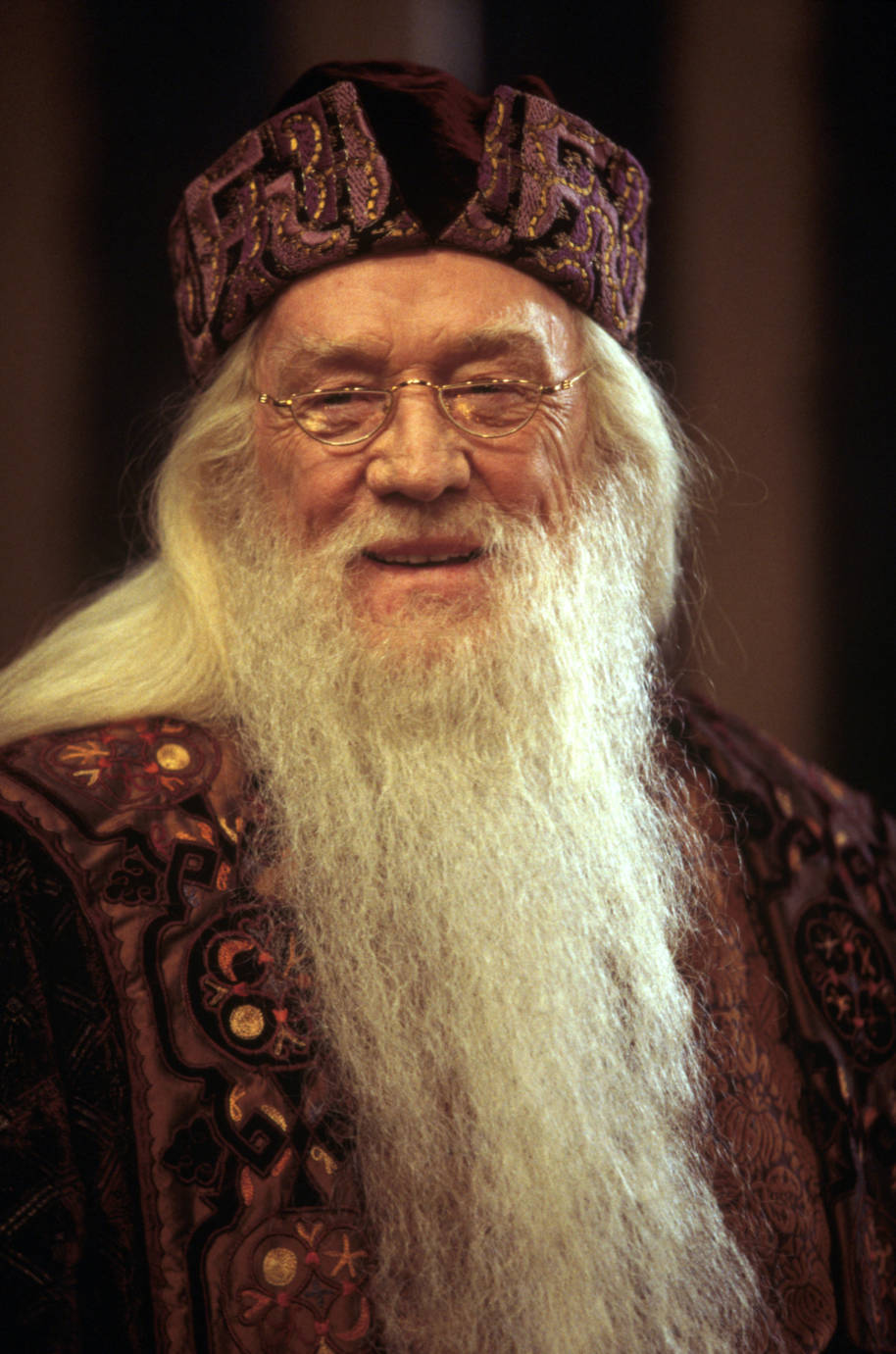 Dumbledore souriant depuis la pierre philosophale 