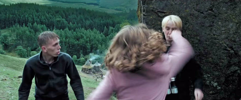 Hermione punches Draco
